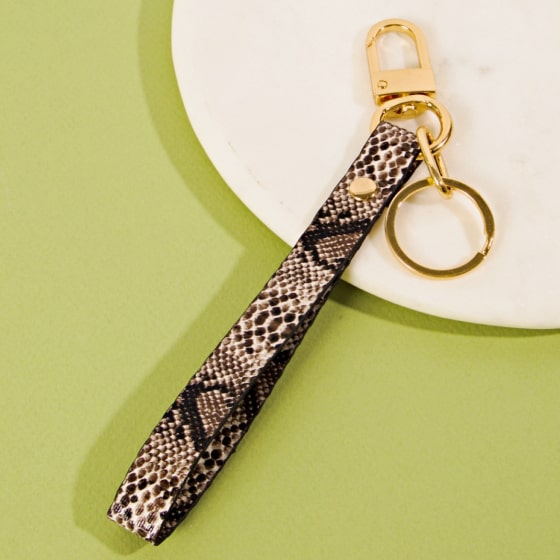 Snake Skin Print Key Strap