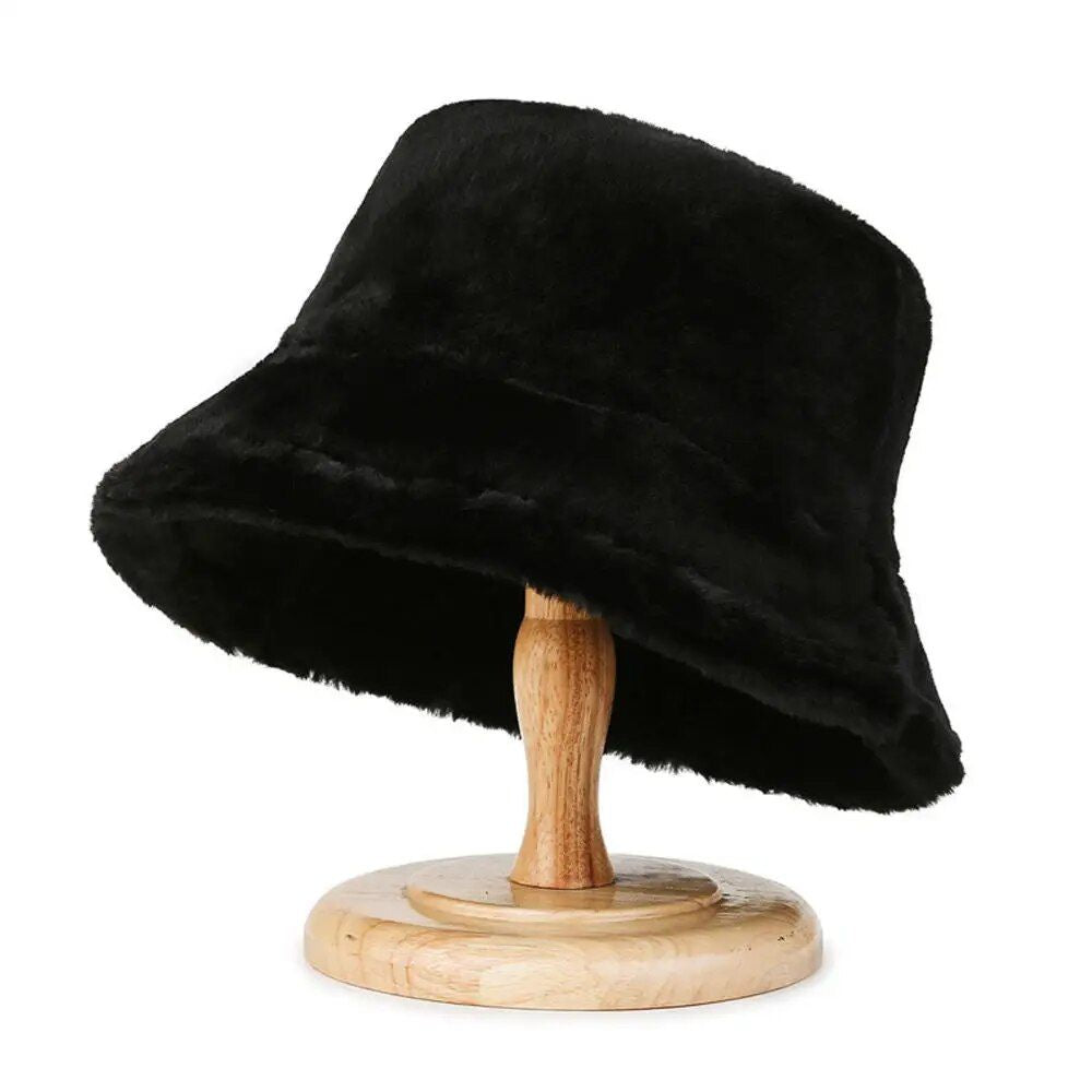 Unisex Luxury Faux Fur Bucket Hat