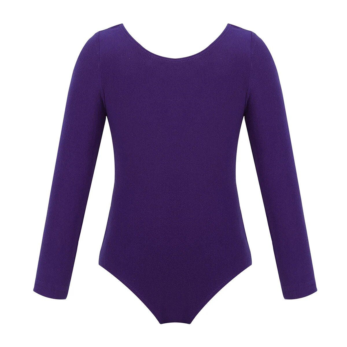 Girls Long Sleeve Ballet Leotard - Soft & Stretchy Dance Bodysuit for Gymnastics and Performance