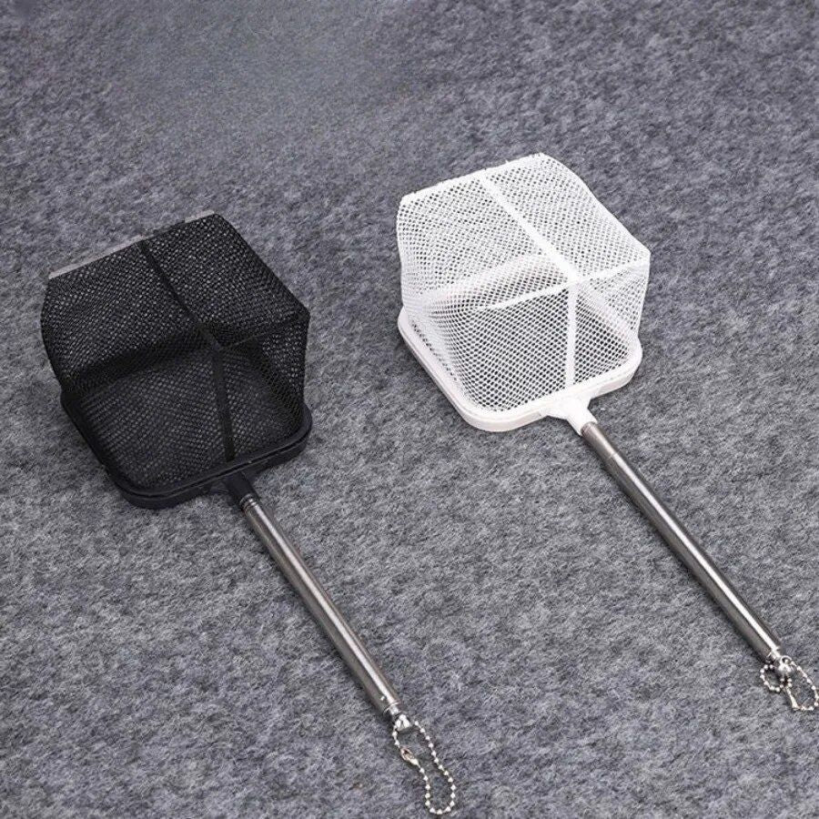 Stainless Steel Multi-Functional 3D Retractable Aquarium Net - Black/White