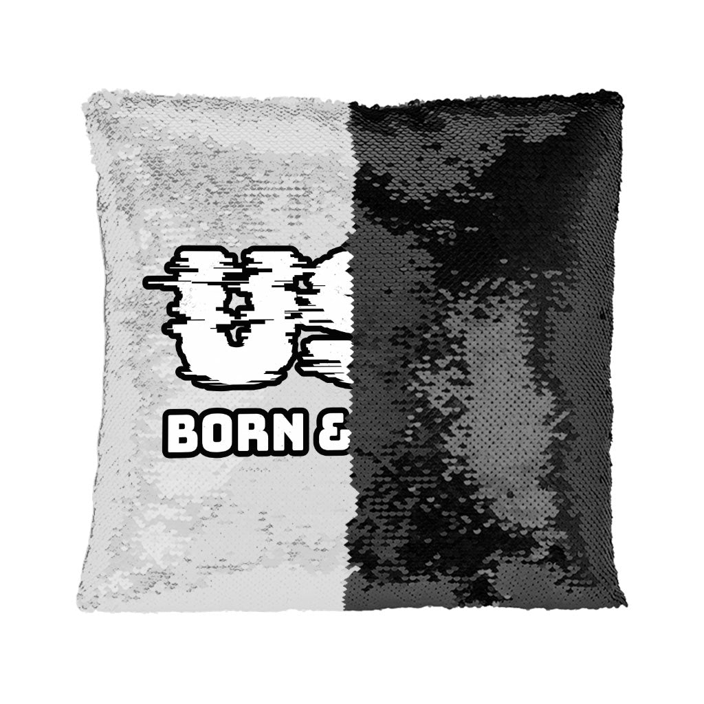 Born in the USA Sequin Pillow Case - Patriotic Design Pillow Case - Cool Design Pillowcase