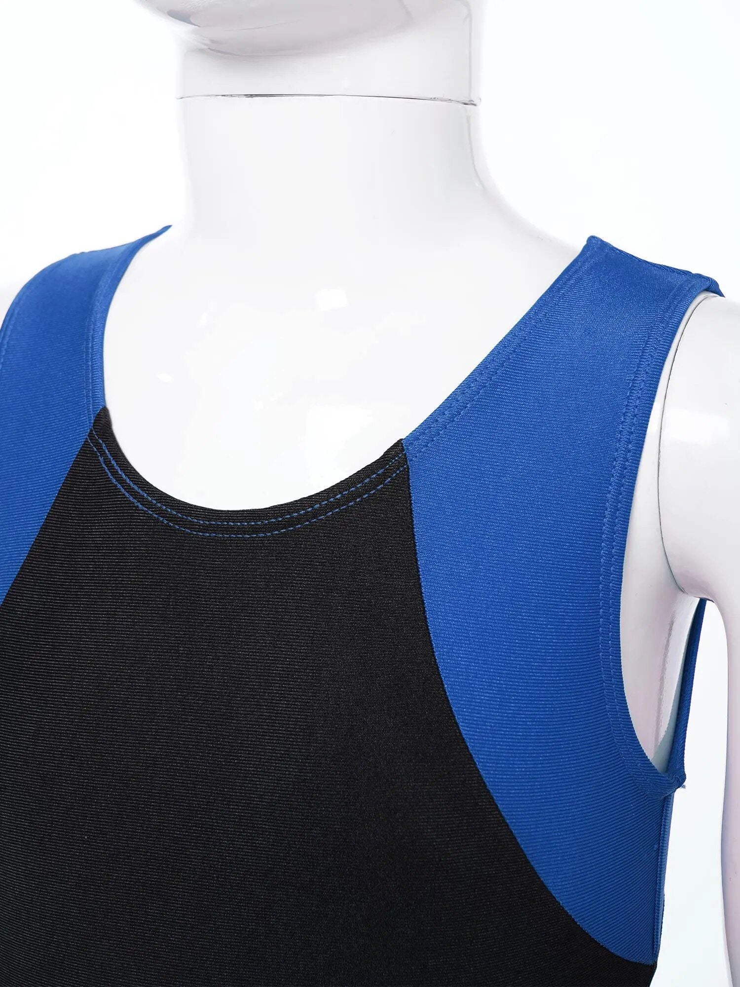 Boys Gymnastics Sleeveless Bodysuit & Shorts Set - Quick-Dry, Stretchy, Active Training Gear