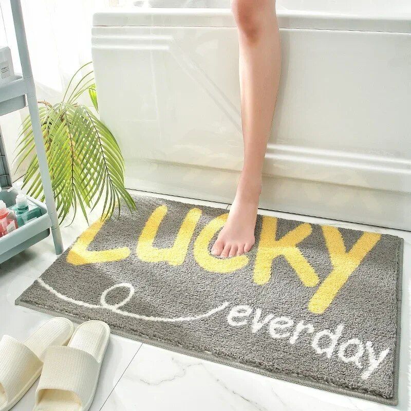 Elegant Geometric Non-Slip Absorbent Floor Mat for Home