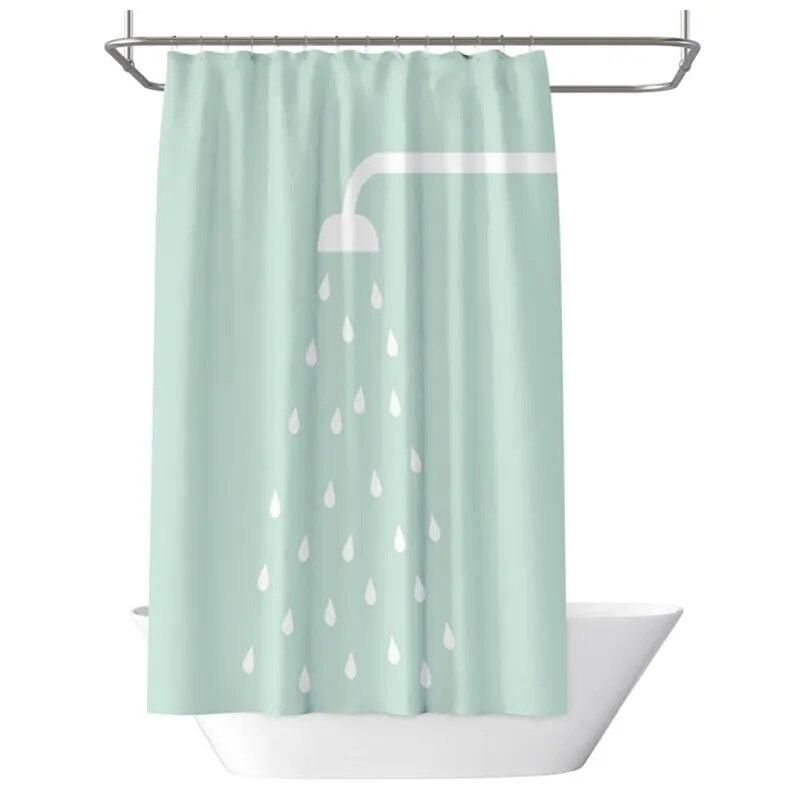 Modern Minimalist Waterproof Shower Curtain with Exclusive Artwork