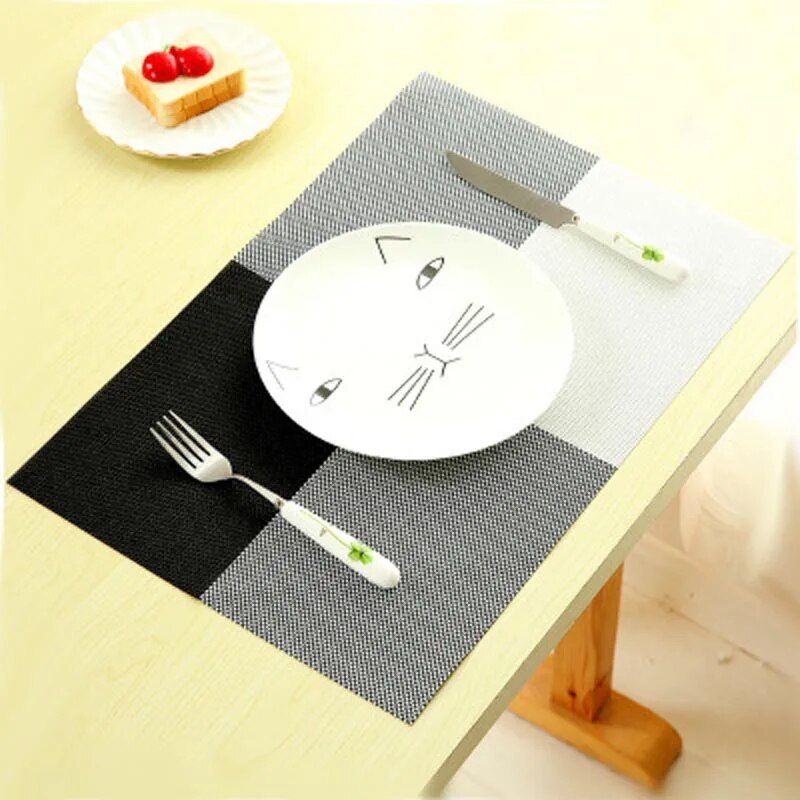 Elegant Modern PVC Placemat for Dining - Eco-Friendly, Stocked Kitchen Mat