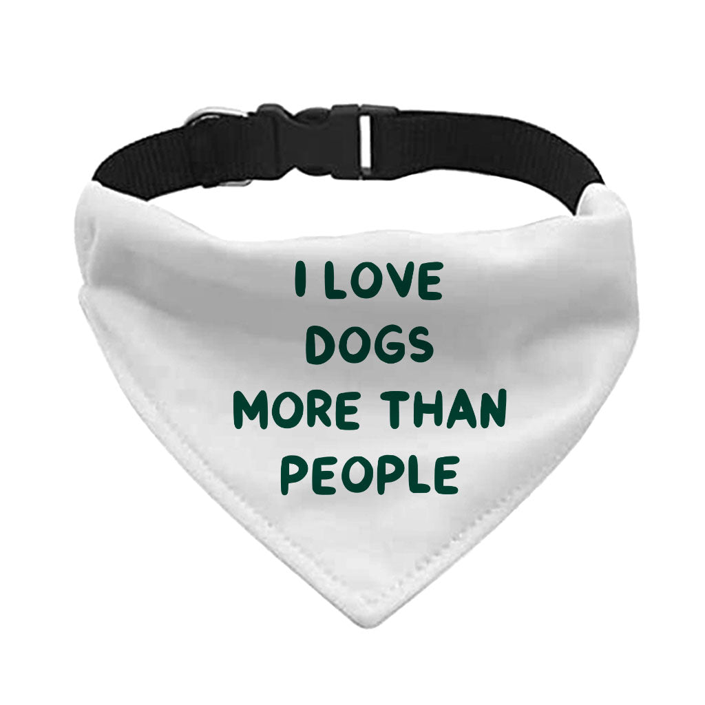 I Love Dogs Pet Bandana Collar - Printed Scarf Collar - Quotes Dog Bandana