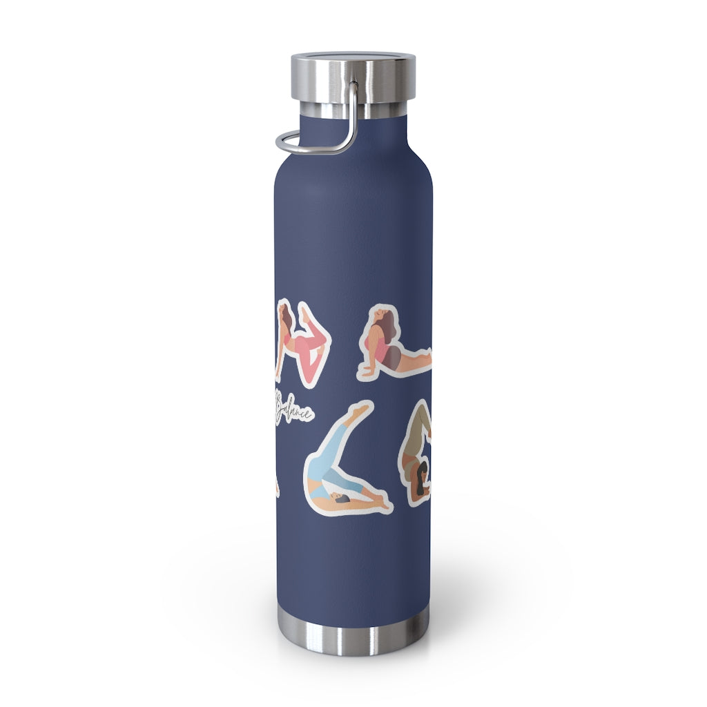 Yoga Poses Find Your Balance Insulated Bottle 22oz