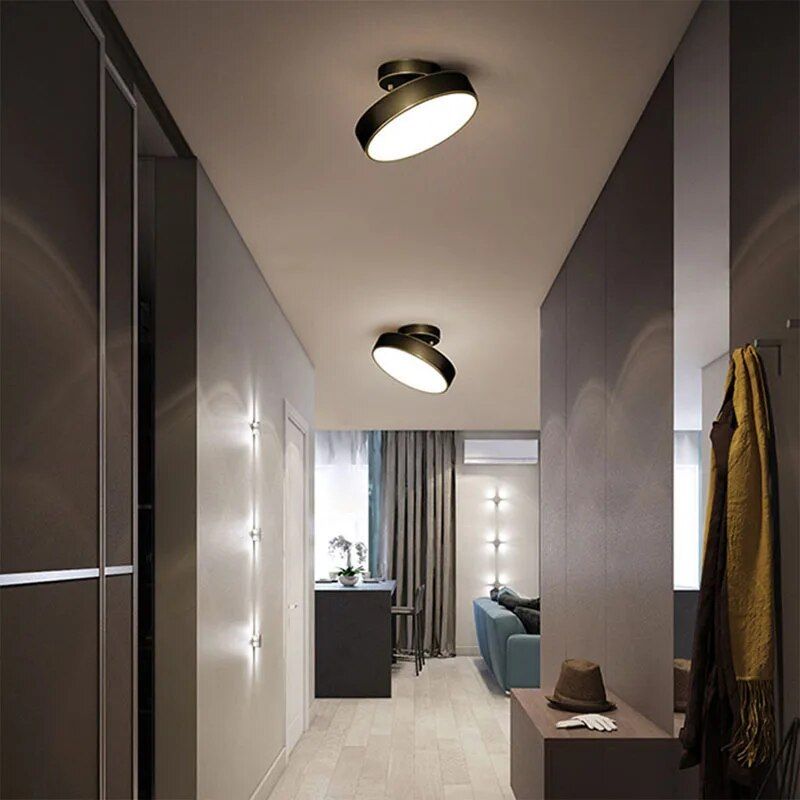 Elegant Copper Nordic Ceiling Light - Modern LED for Hallway, Aisle, and Balcony