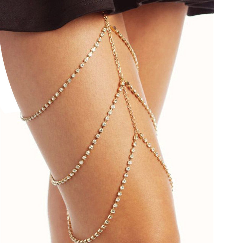 Multilayered Gold Thigh Chain