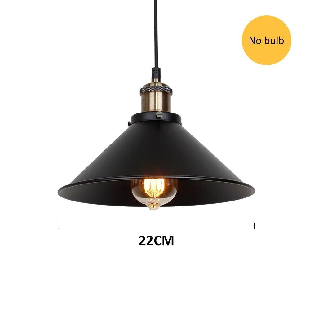 Vintage Industrial Pendant Light - Black Loft Hanging Chandelier for Kitchen, Dining & Living Spaces