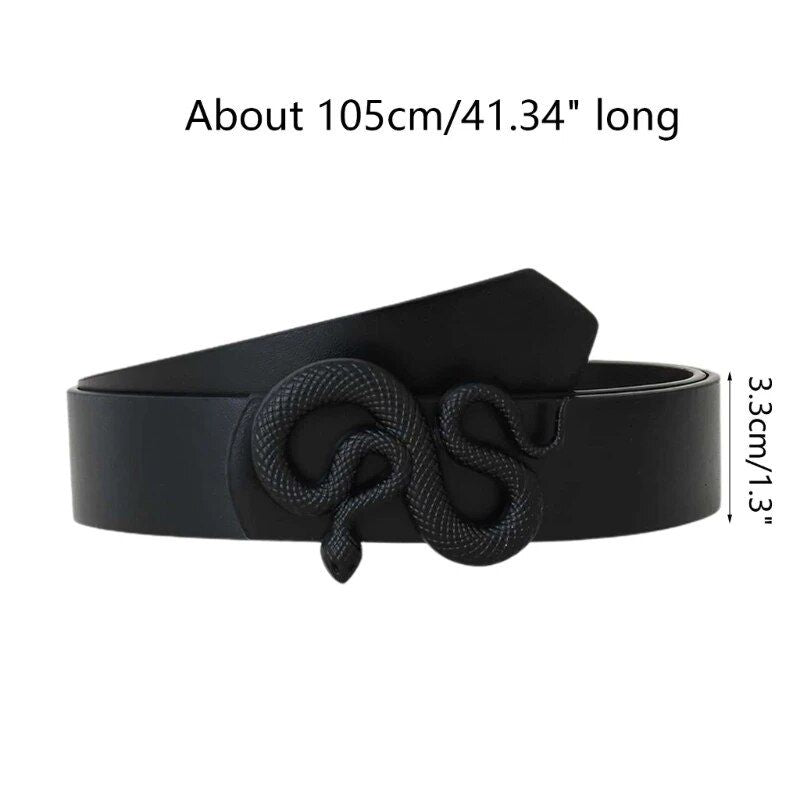 Elegant Snake Buckle Thin Waist Belt