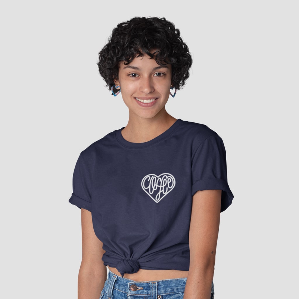 Coffee Heart Unisex Jersey T-Shirt Made in USA