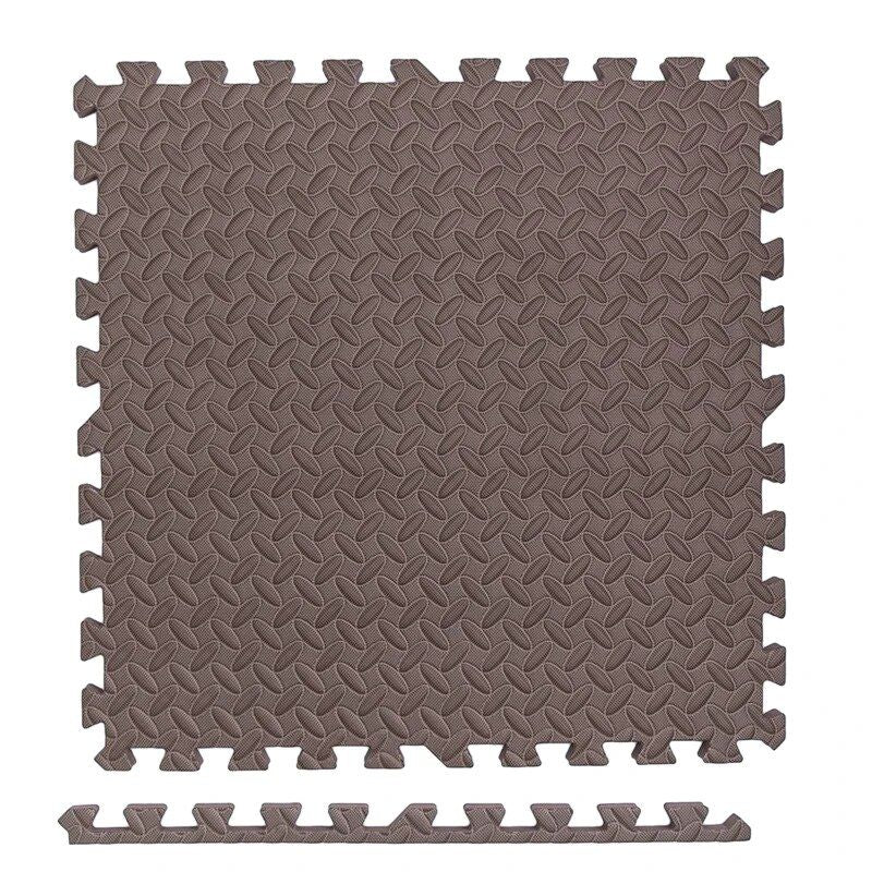 30x30cm Leaf Pattern Gym Mats - 12PC Non-Slip, Thick Fitness Floor Set