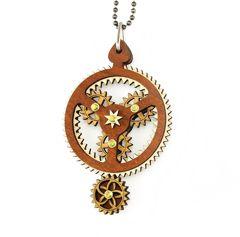 Kinetic Planetary Gear Necklace 6003B | Red Sunflower