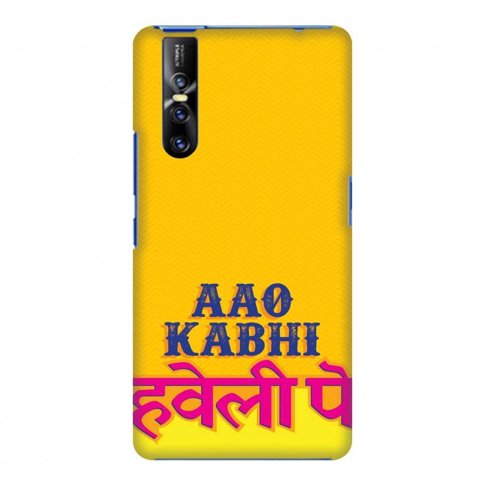 Aao Kabhi Slim Hard Shell Case For Vivo V15 Pro | Black Poppy