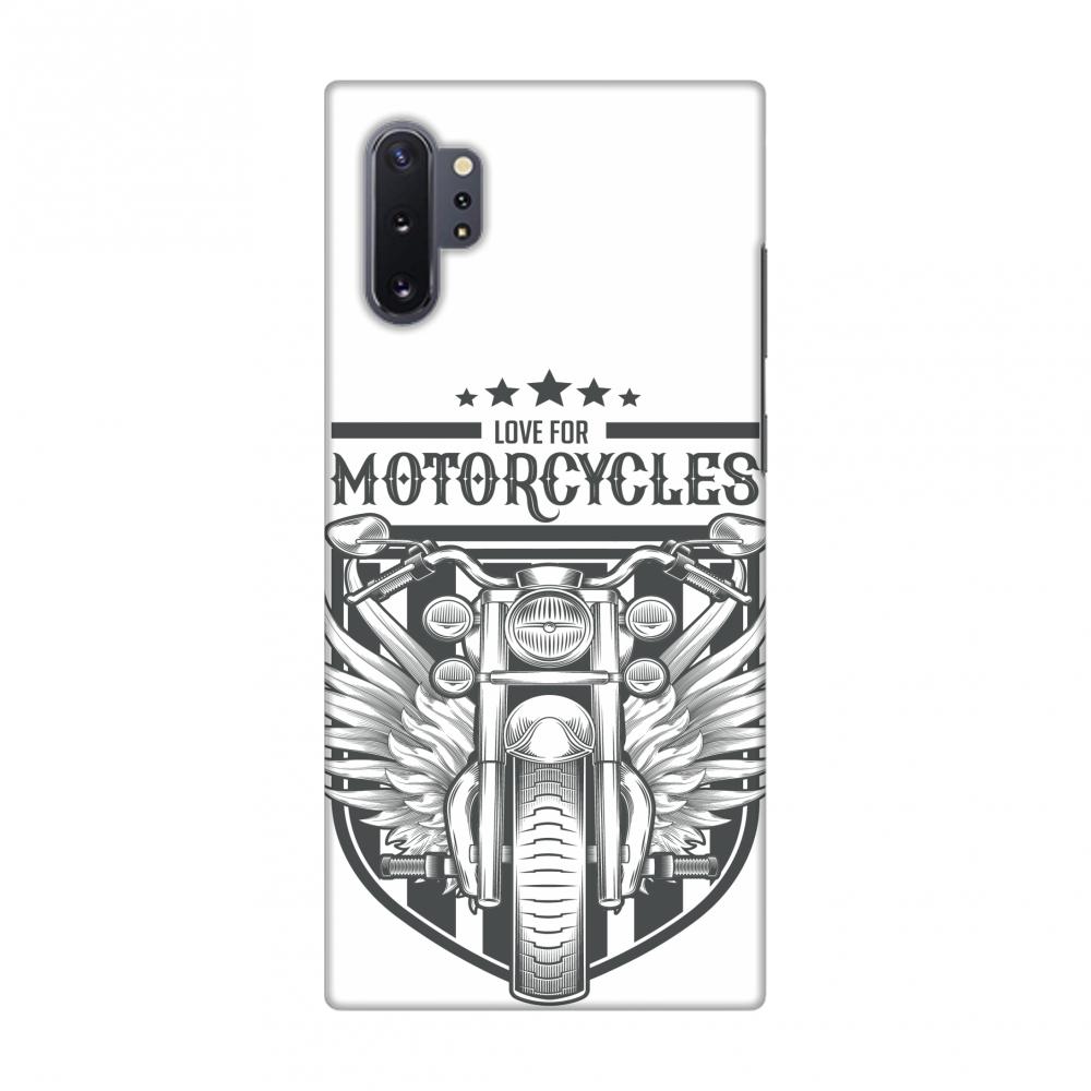 Love for Motorcycles 3 Slim Hard Shell Case For Samsung Galaxy Note10+ | Black Poppy
