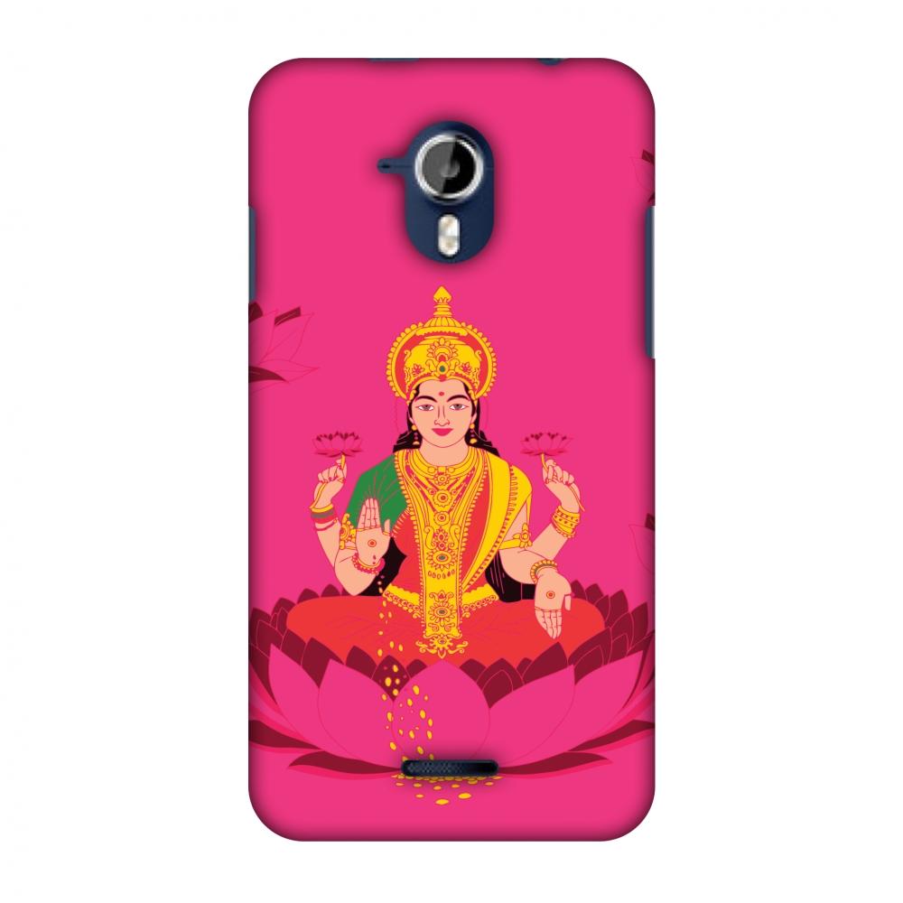 Almighty Laxmi Slim Hard Shell Case For Micromax | Black Poppy