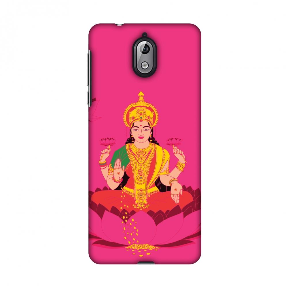 Almighty Laxmi Slim Hard Shell Case For Nokia 3.1 | Black Poppy