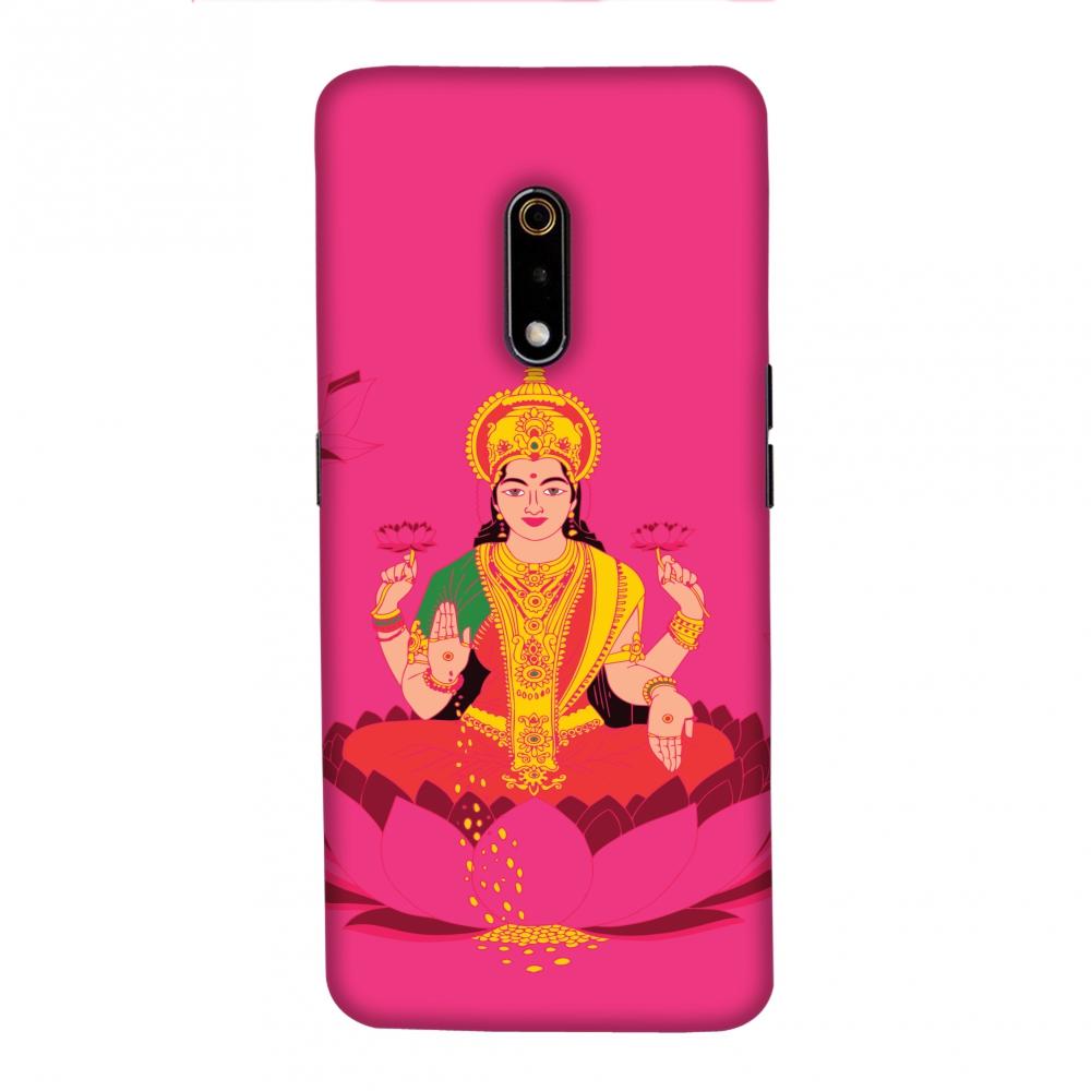 Almighty Laxmi Slim Hard Shell Case For Realme X/OPPO K3 | Black Poppy