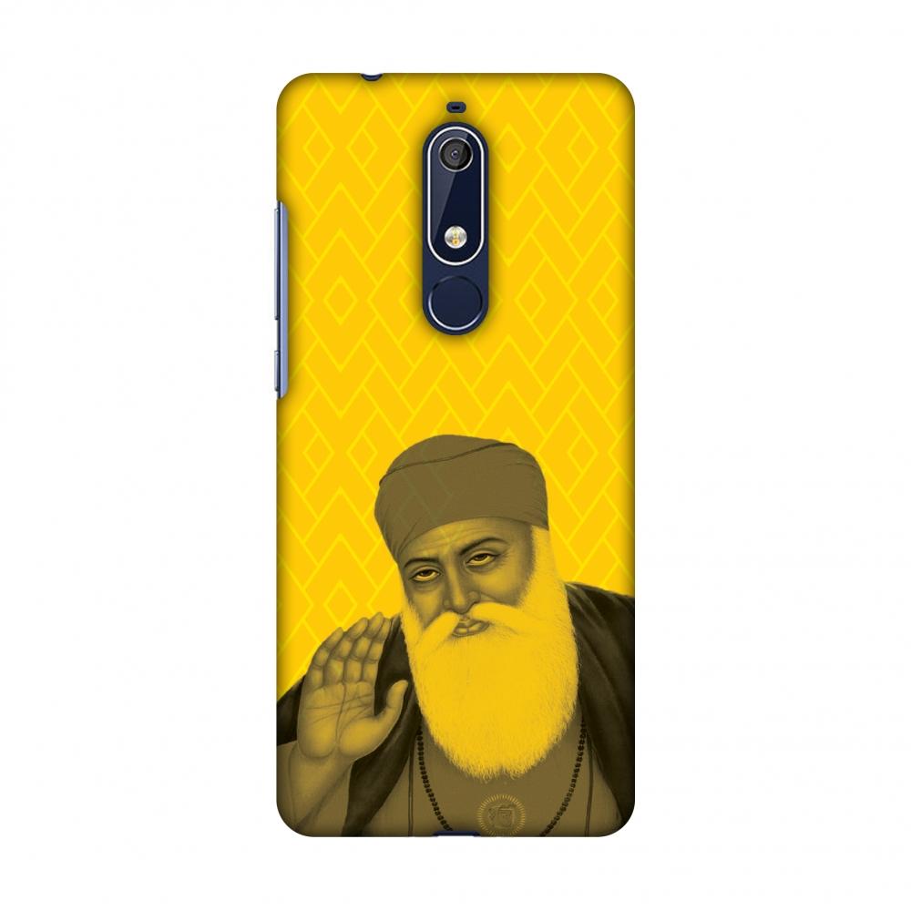 Almighty Nanak Slim Hard Shell Case For Nokia 5.1 | Black Poppy