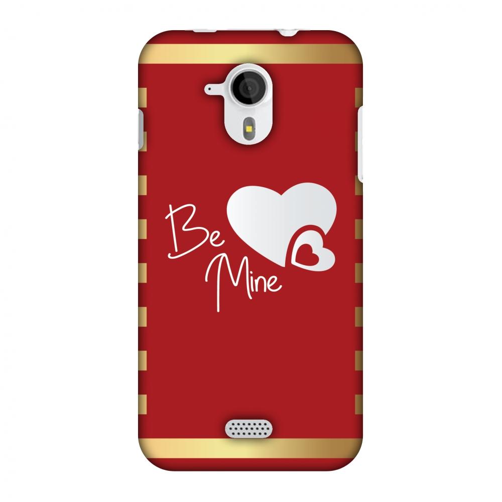 Be Mine Slim Hard Shell Case For Micromax Canvas HD A116 | Black Poppy