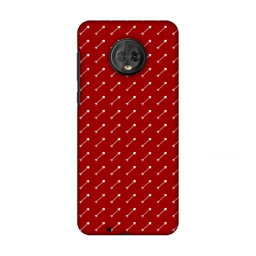 Arrows Pattern Slim Hard Shell Case For Motorola Moto G6 | Black Poppy