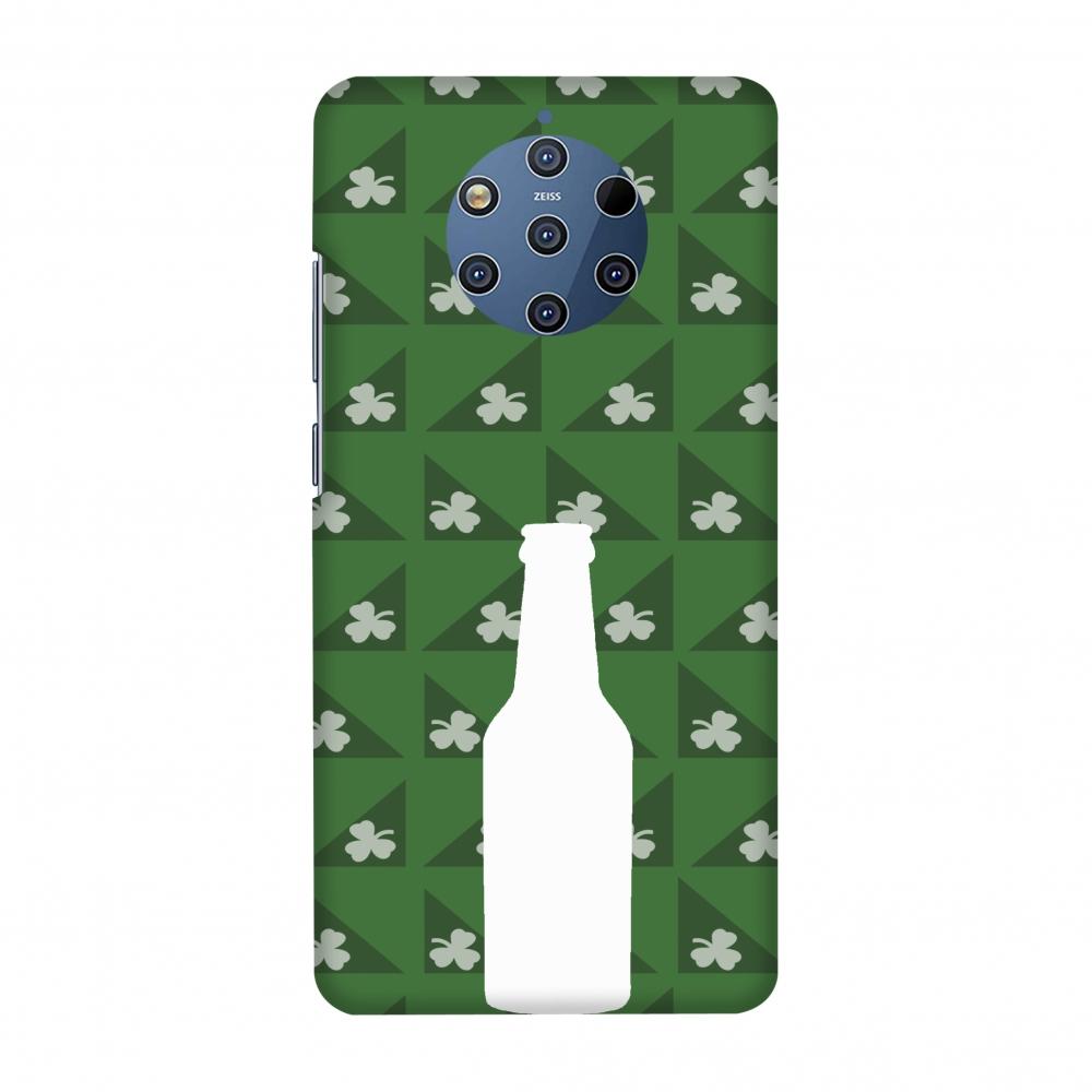 Beer and pattern with shemrock - Green Slim Hard | Black Poppy