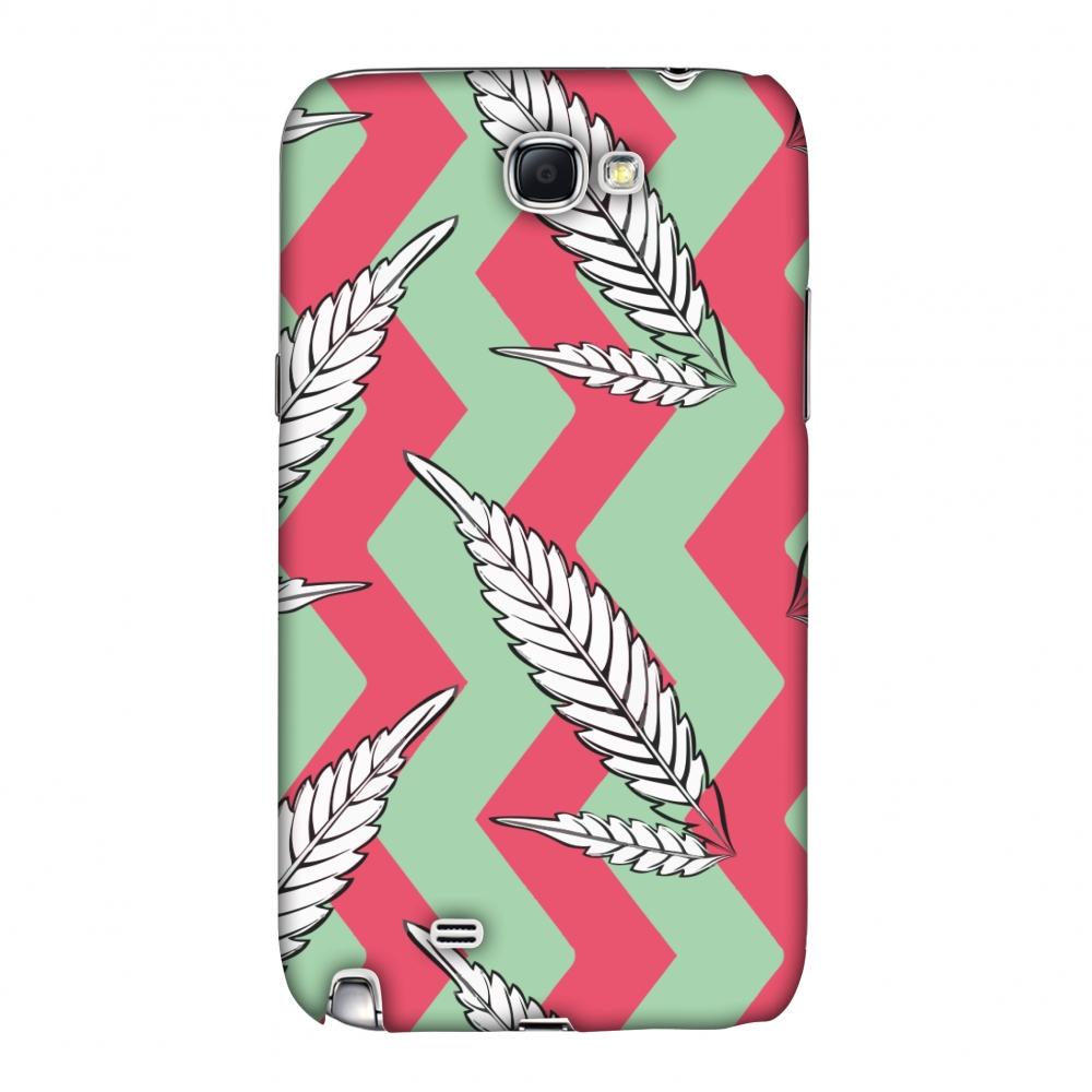 Along The Chevron - Pink And Pale Green Slim Hard Shell Case For | Black Poppy