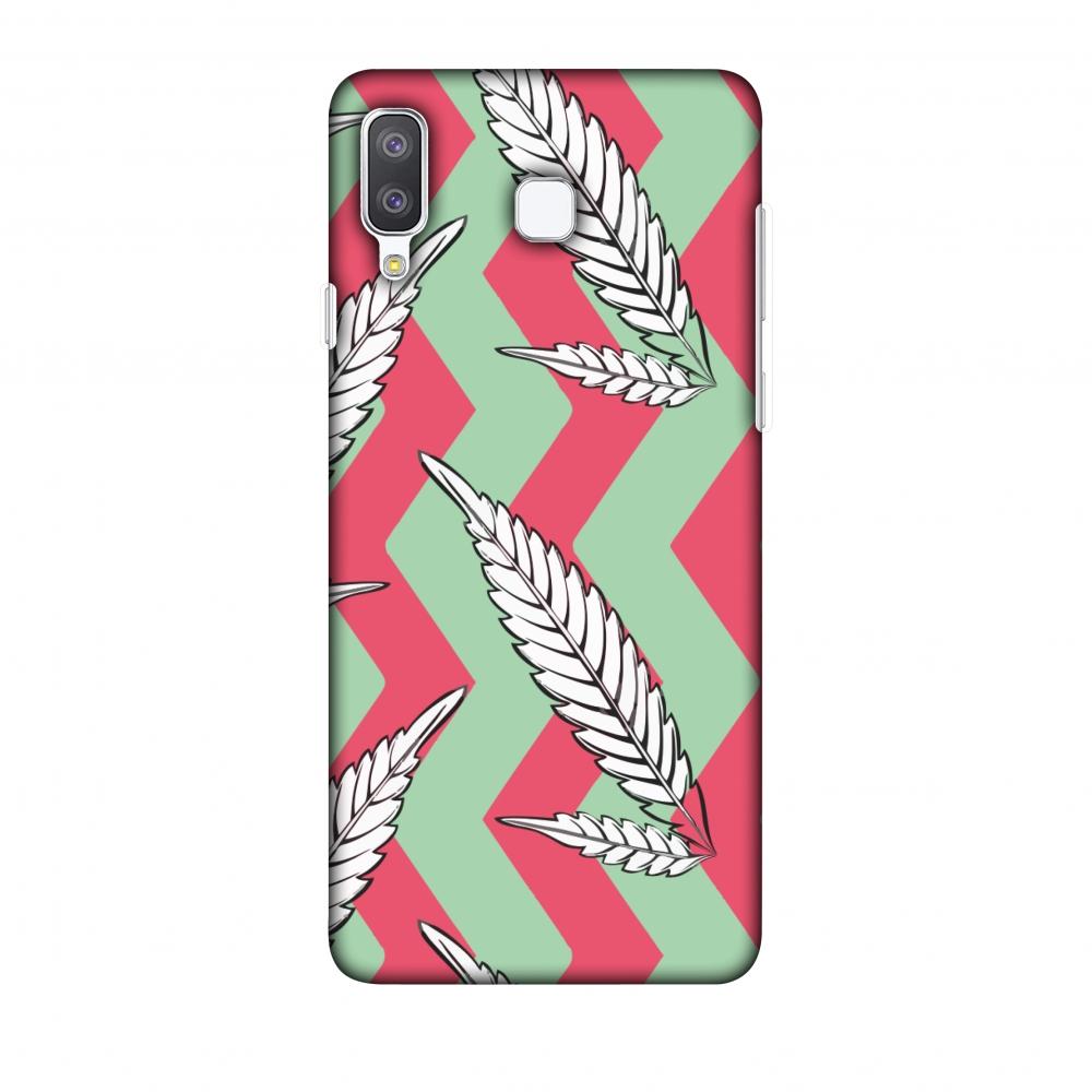 Along The Chevron - Pink And Pale Green Slim Hard Shell Case For | Black Poppy