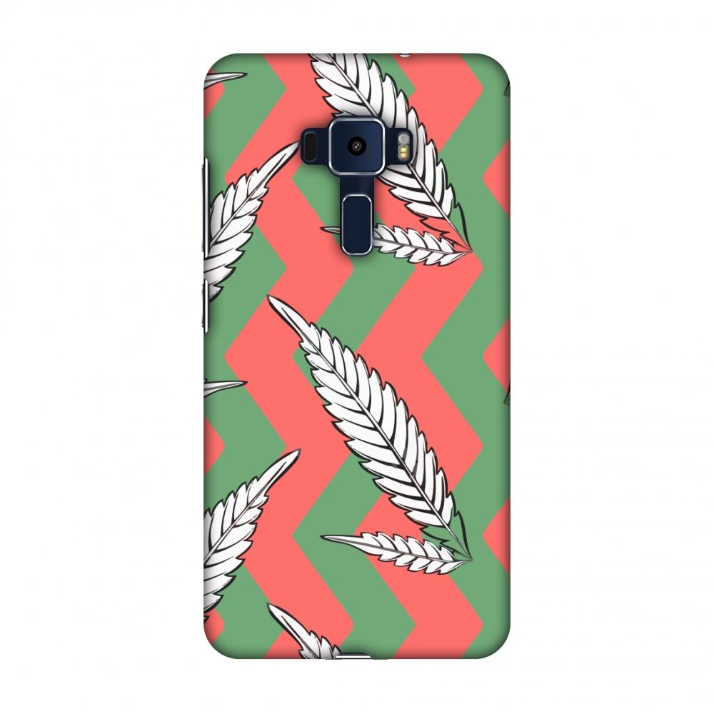 Along The Chevron - Pink And Green Slim Hard Shell | Black Poppy