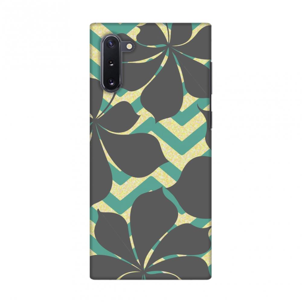 Random on Chevron - Yellow and Teal Slim Hard Shell Case For Samsung | Black Poppy