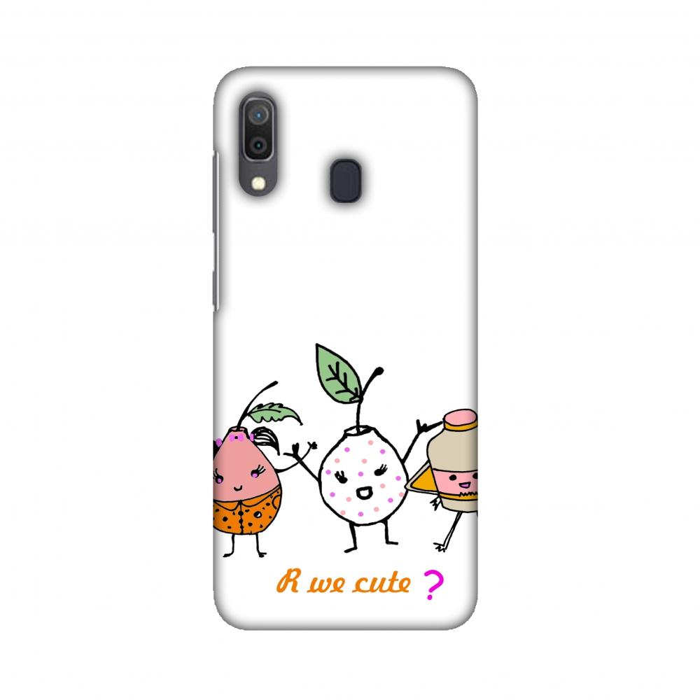 Are we cute? Slim Hard Shell Case For Samsung Galaxy A30 | Black Poppy