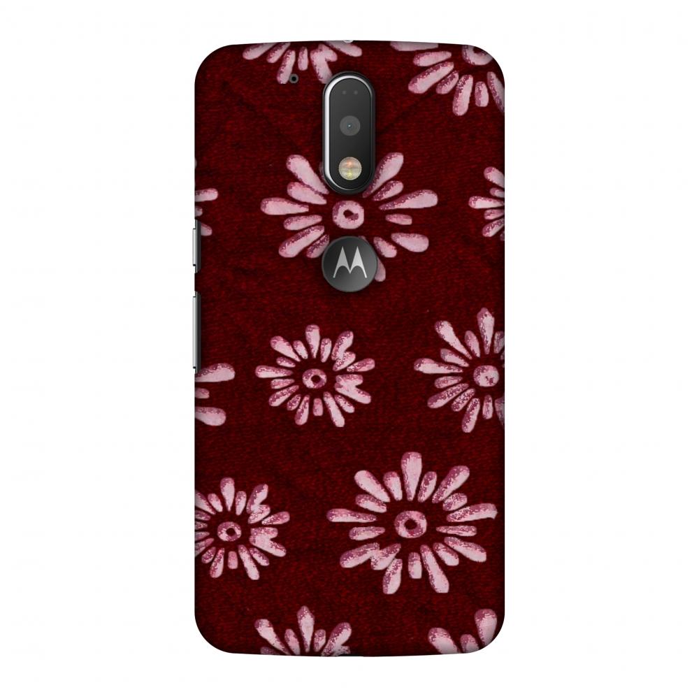 Batik Dyeing Florals - Maroon And Ivory Slim Hard | Black Poppy