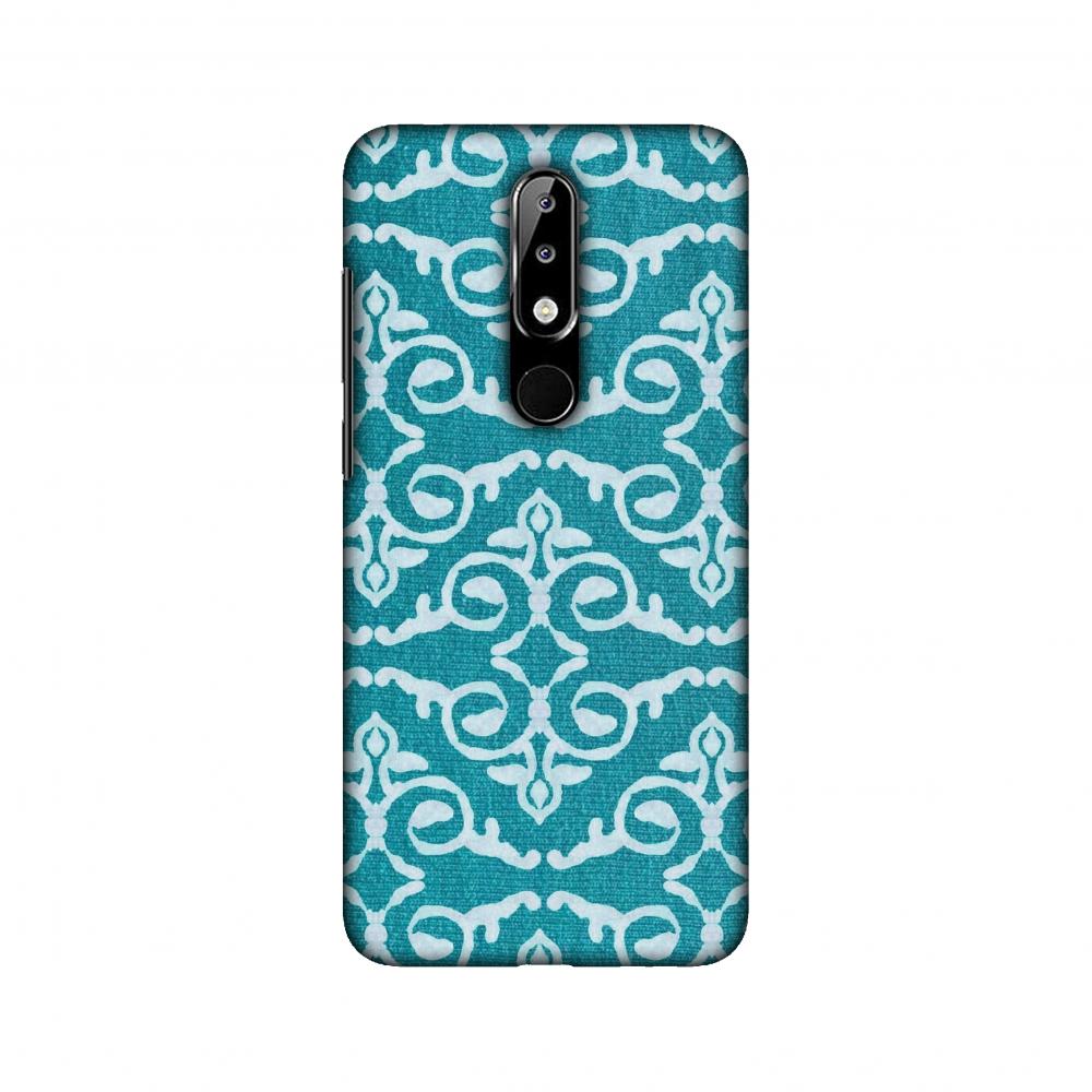 Batik Dyeing Art Deco - Aquamarine Slim Hard Shell Case For Nokia 5.1 | Black Poppy