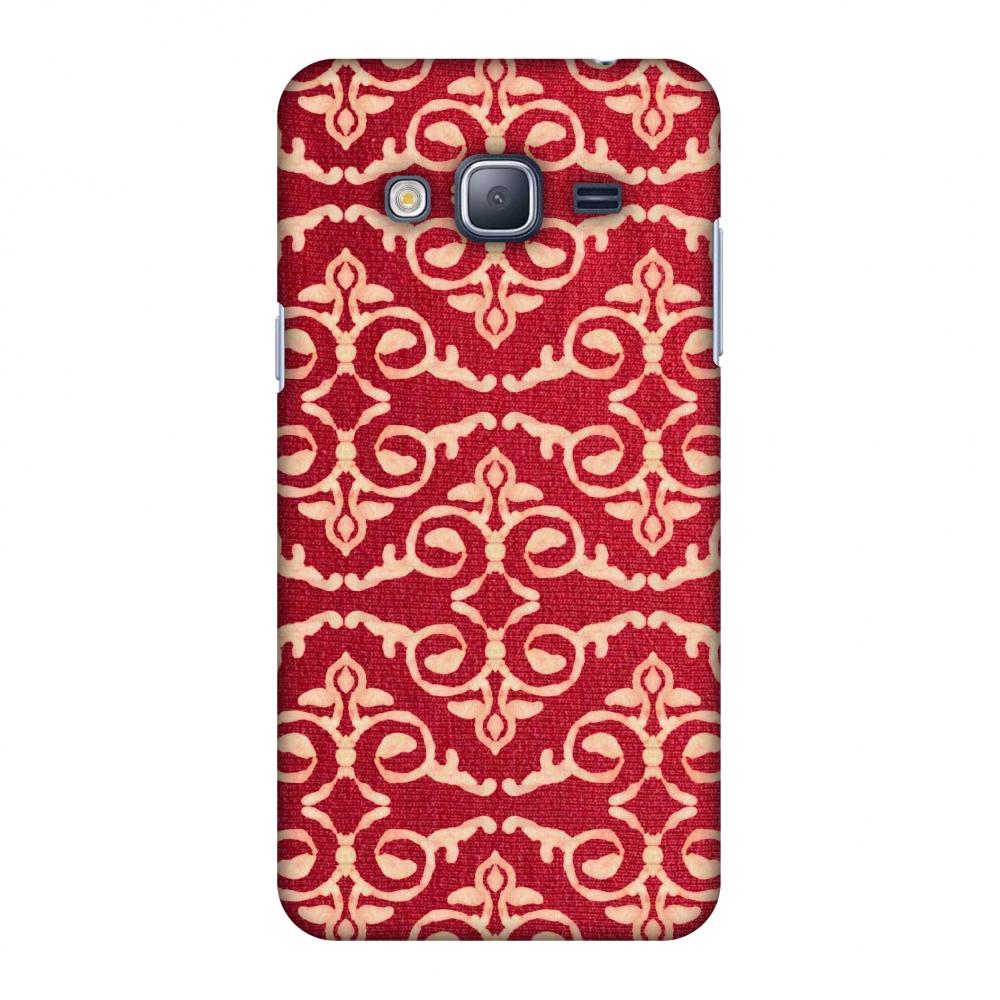 Batik Dyeing Art Deco - Rust Red Slim Hard Shell | Black Poppy