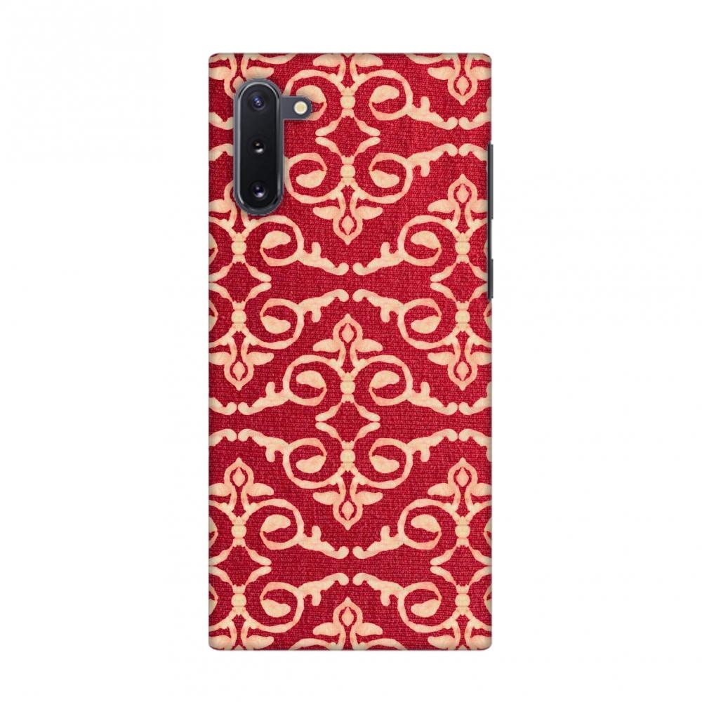 Batik Dyeing Art Deco - Rust Red Slim Hard Shell | Black Poppy