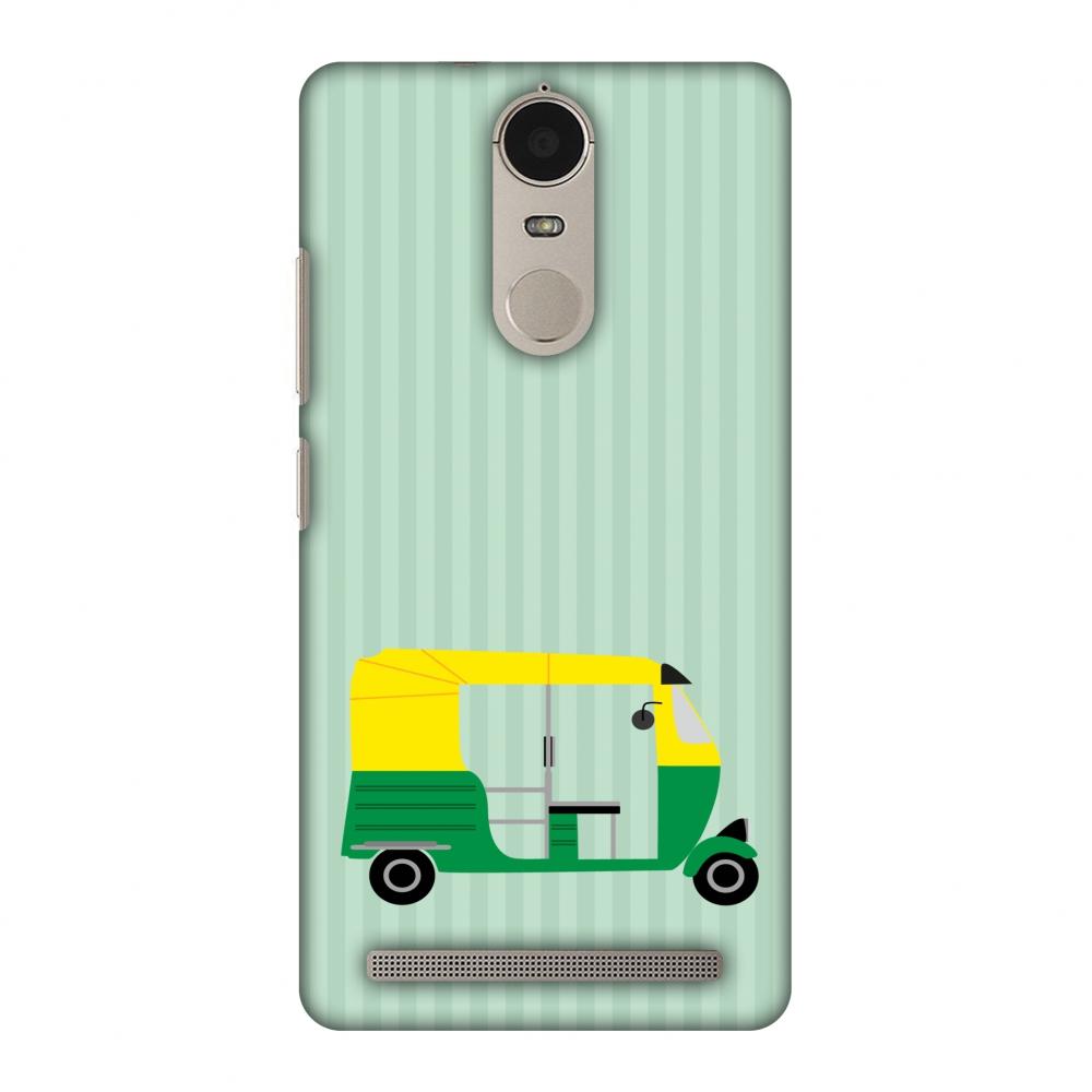 Auto Rikshaw Slim Hard Shell Case For Lenovo K5 Note | Black Poppy