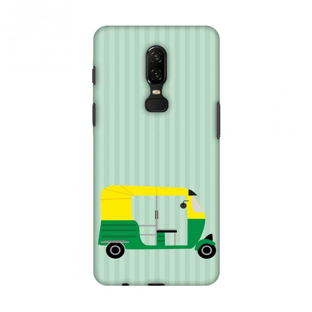 Auto Rikshaw Slim Hard Shell Case For OnePlus 6 | Black Poppy