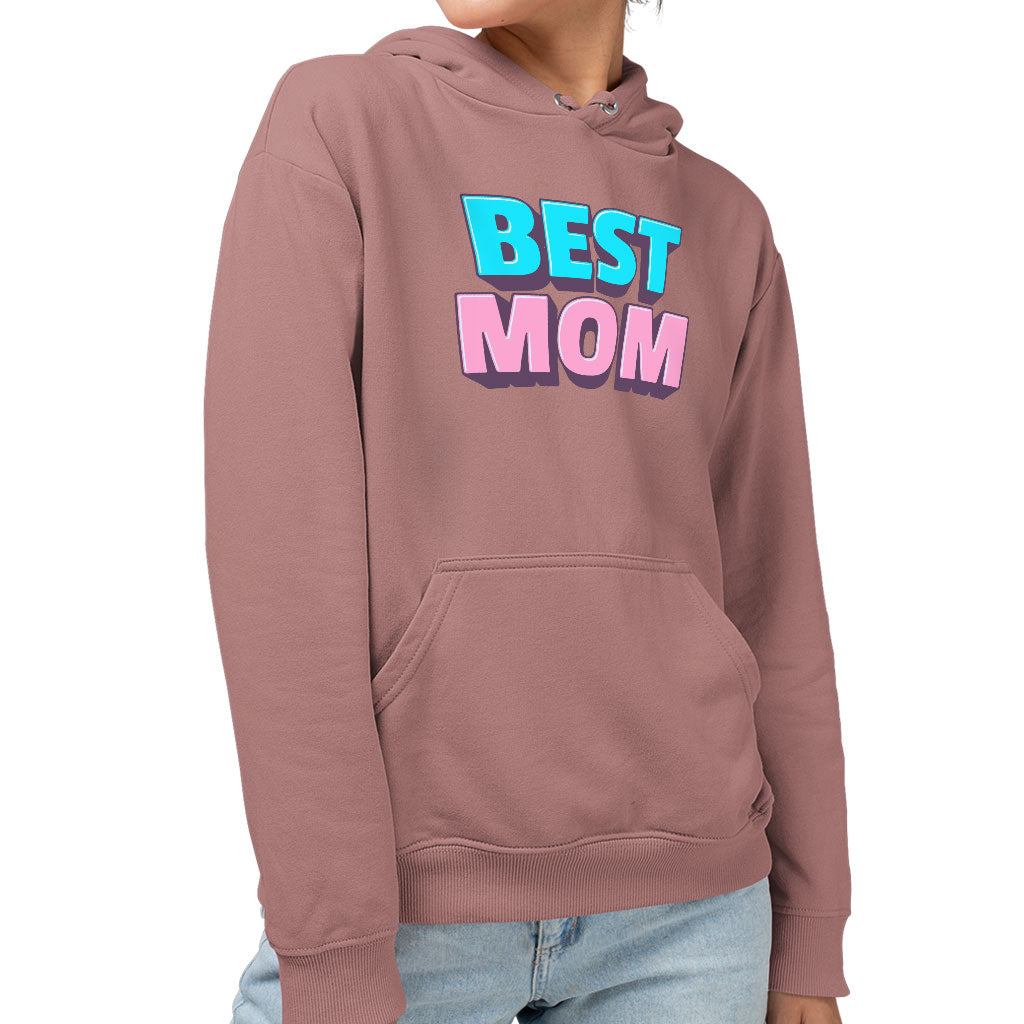 Best Mom Sponge Fleece Hoodie - Cute Hoodie - Gift Hooded Sweatshirt