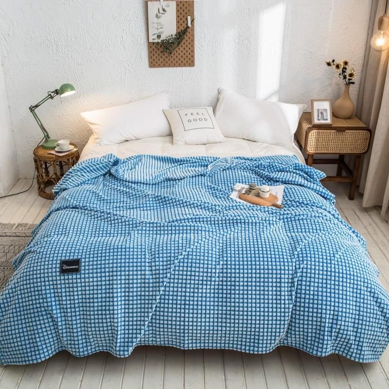 Luxurious Plaid Milk Fleece Blanket