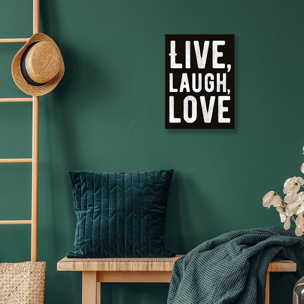 Live Laugh Love Wall Picture - Trendy Stretched Canvas - Cool Wall Art