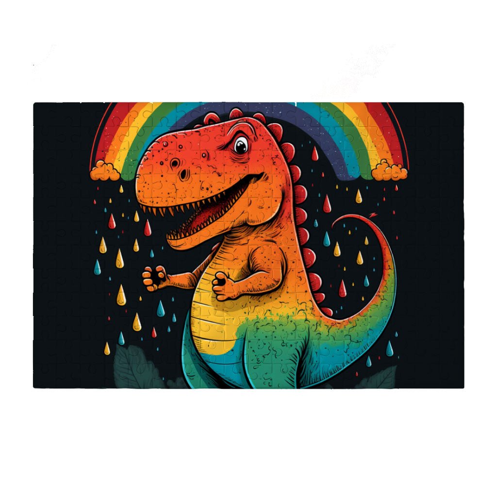 Rainbow Dinosaur Puzzles - Cartoon Jigsaw Puzzle - Cute Design Puzzles