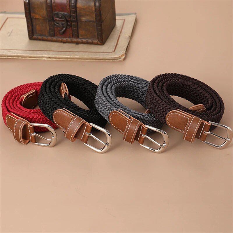 2023 Trendy Unisex Canvas Belt with Metal Alloy Pin Buckle for Casual and Formal Attire