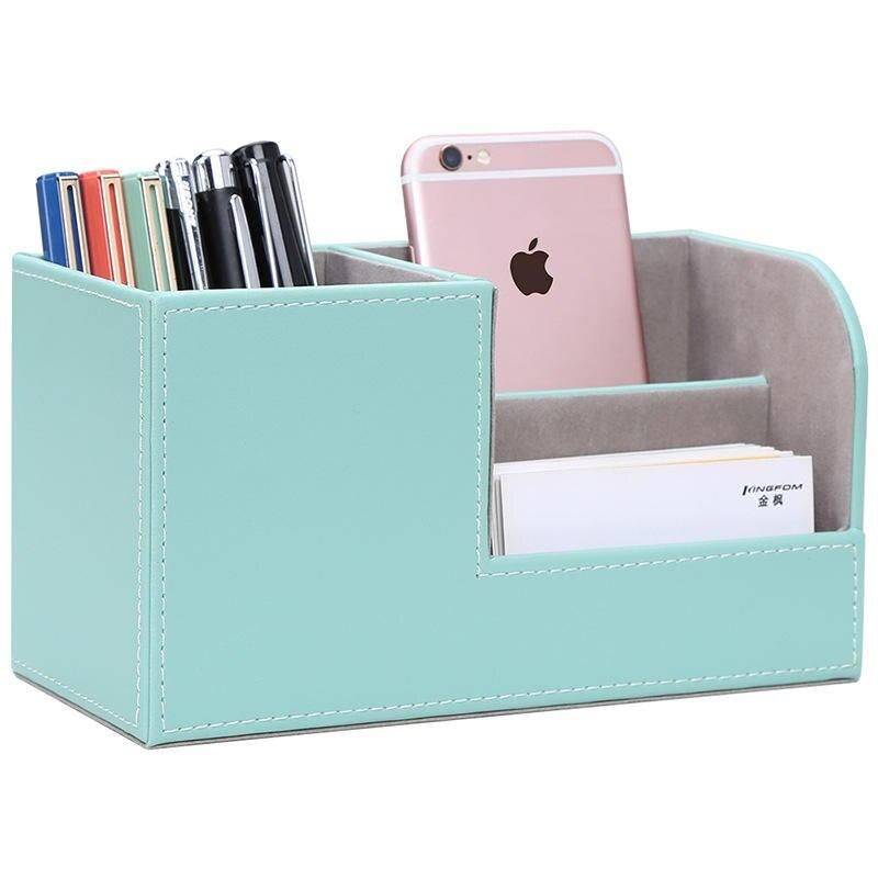 Multi-Functional Leather PU Desk Organizer