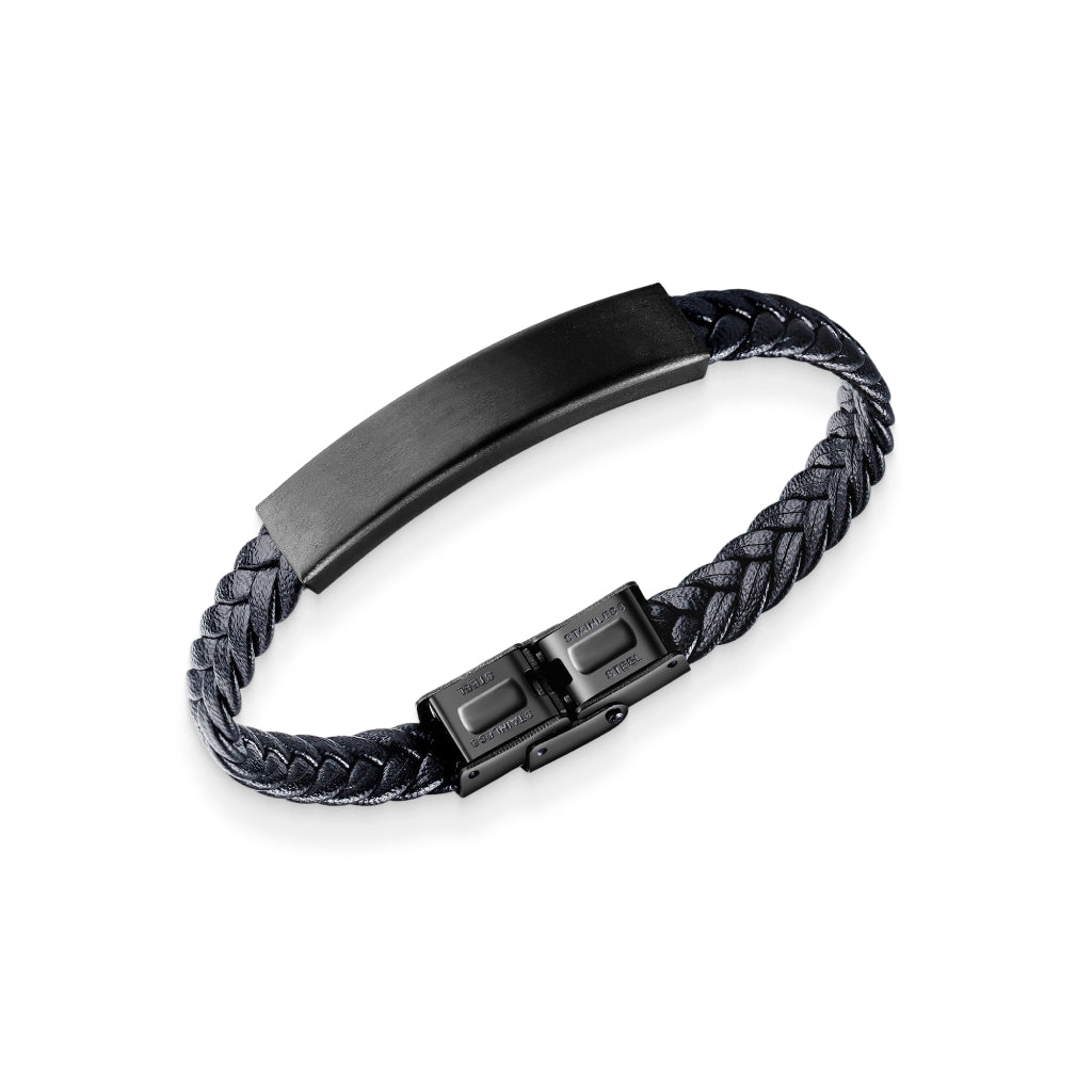 Black Leather Bracelet