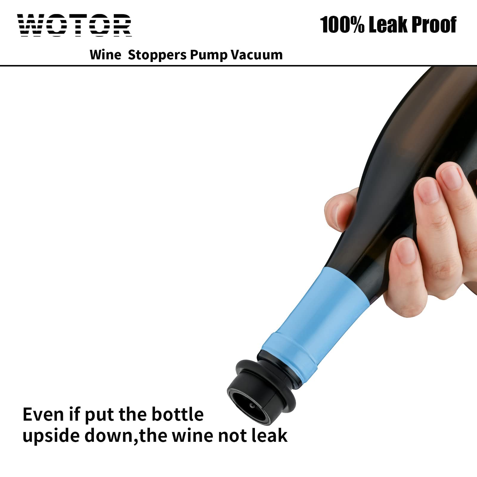 WOTOR Wine Saver with 4 Vacuum Stoppers, Wine Stopper, Wine Preserver, Reusable Bottle Sealer Keeps Wine Fresh, Ideal Wine Accessories Gift (Wine Pump + 4 stoppers)