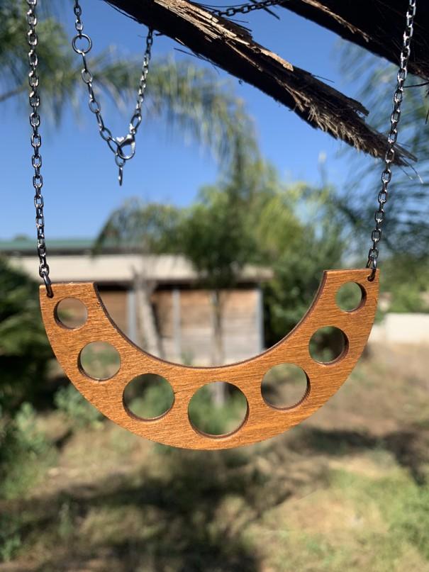 Hanging Circles Half Circle Necklace #6125 | Red Sunflower