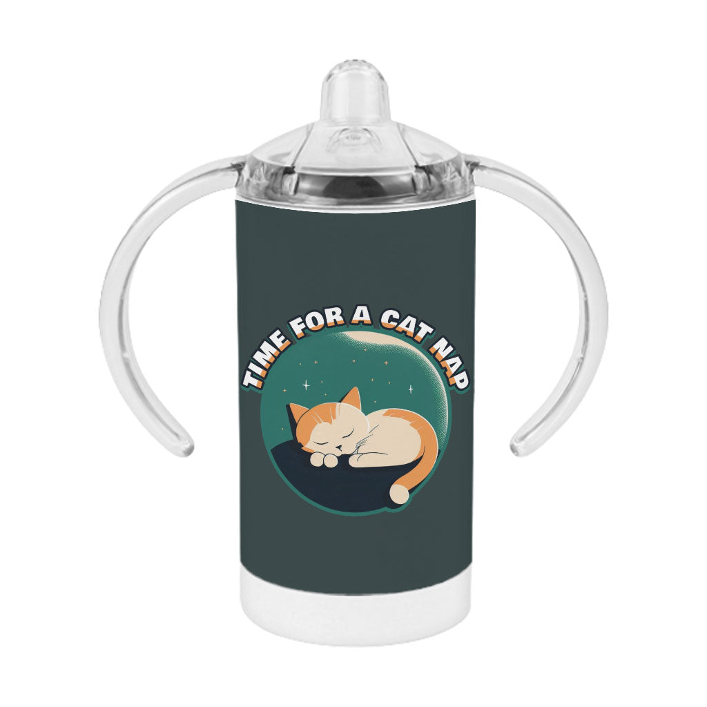 Cat Nap Sippy Cup - Cute Kawaii Baby Sippy Cup - Graphic Sippy Cup