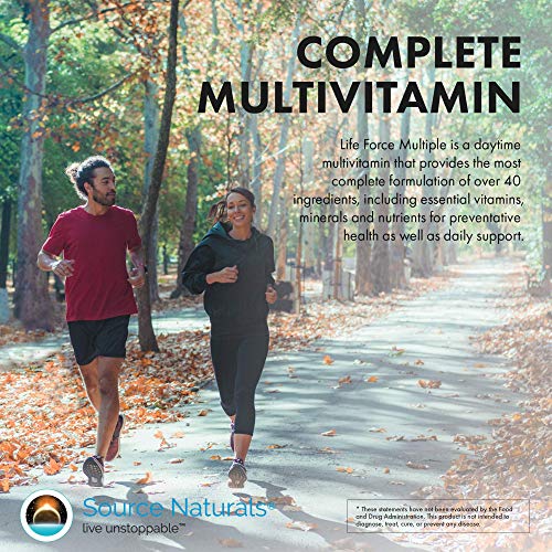 Source Naturals Life Force Multiple Daily Multivitamin High Potency Essential Vitamins, Minerals, Antioxidants & Nutrients - Energy & Immune Boost - 60 Capsules