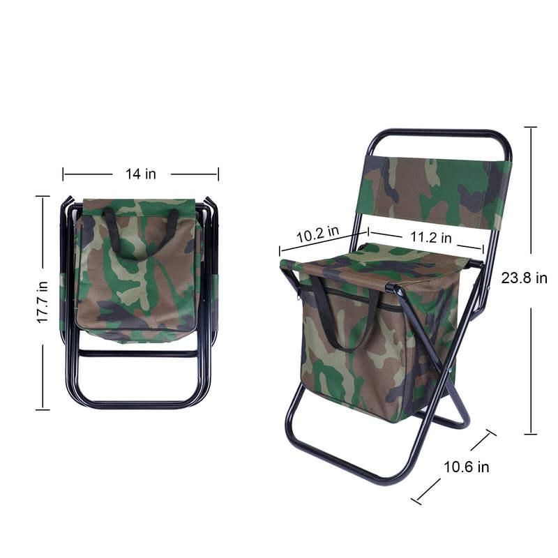 Versatile Camouflage Outdoor Backpack Chair with Cooler